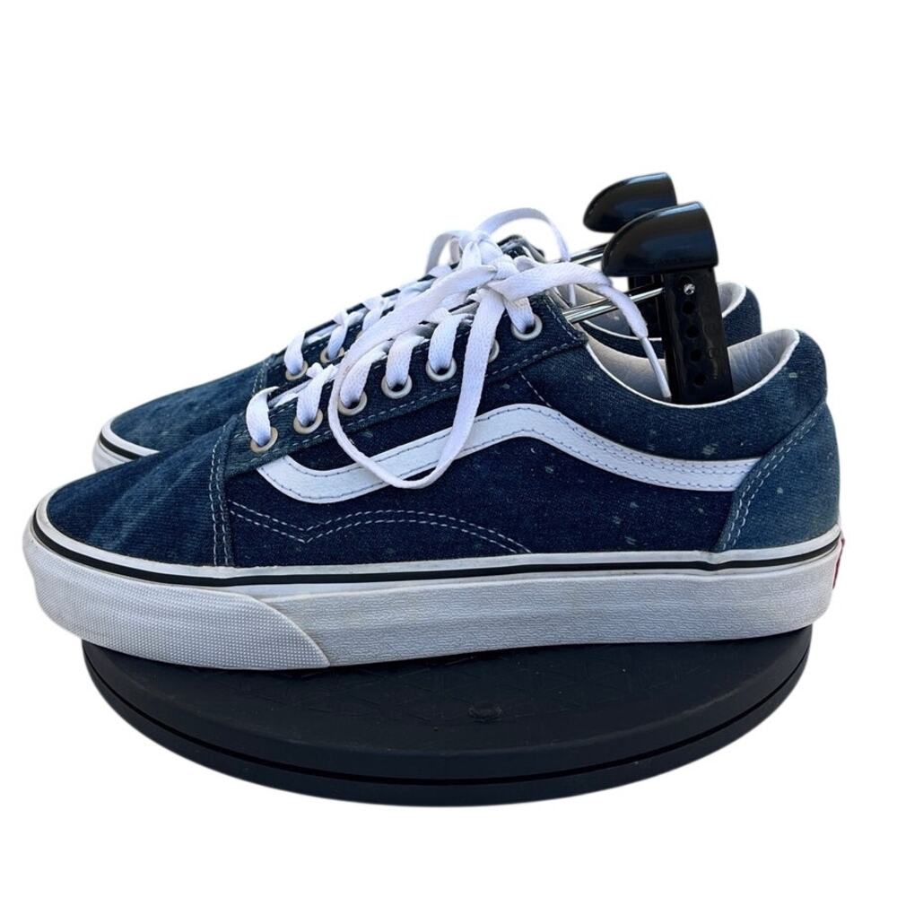 Unisex Vans Old Skool VN0A5FCBNAV Suede Sports Athletic Sneaker SZ M7/W8.5 Blue
